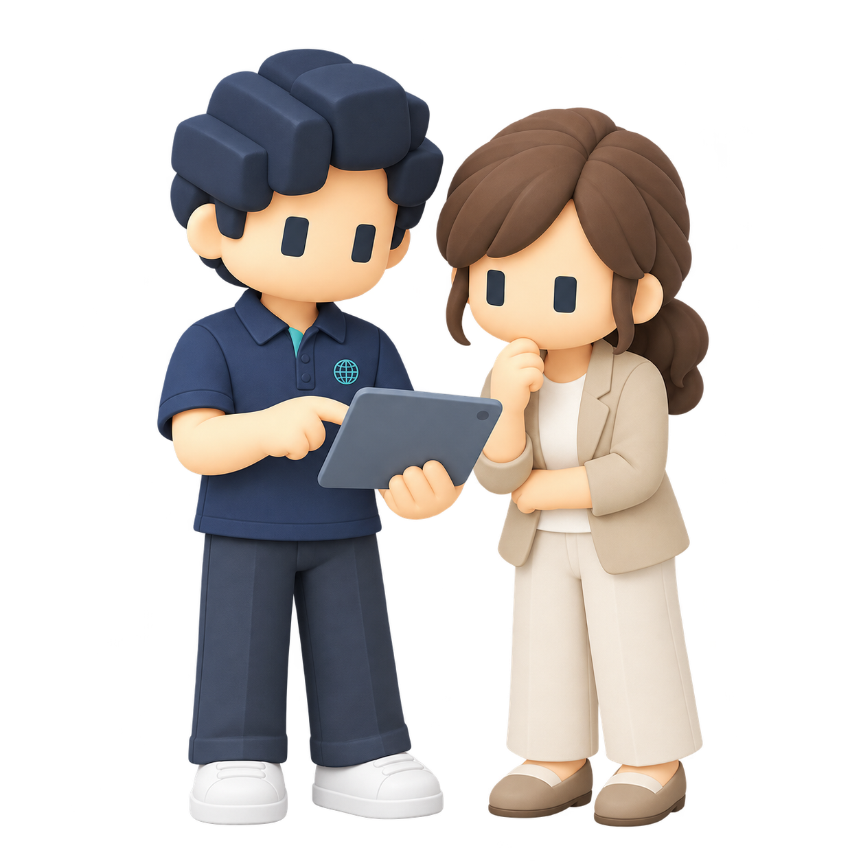 相談しながら課題を探す様子